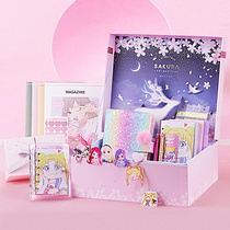 Sailor Moon stationery set gift box Junior high school students hand book luxury girl heart learning gift pack