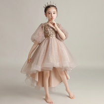 Flower girl high-end wedding dress girl catwalk piano host performance birthday children princess dress girl evening dress