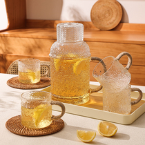 Refrigerator cold kettle household cold kettle glass high temperature resistant herbal teapot cold water cup set water bottle large capacity tie pot