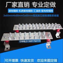 60*3 60*4 60*10 Cabinet copper row tinned copper plated bus row Copper row room grounding bus row
