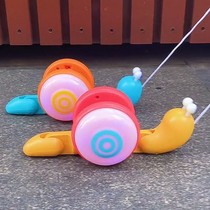 Douyin Net Red childrens rope snail toddler toy pull music Electric 3 years old 1 baby Drag boy girl