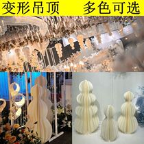 Wedding props Deformation folding paper art gourd Wedding origami road lead stage ceiling decoration window beauty Chen ornaments