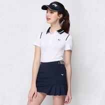 Golf clothes womens suit sports quick-drying short-sleeved shirt womens summer Korean version of womens skirt skirt slim