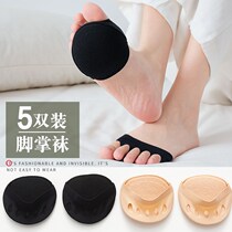 Womens five fingers thin cotton fish mouth shoes and socks toe high heel sandals socks women sweat non-slip summer thin