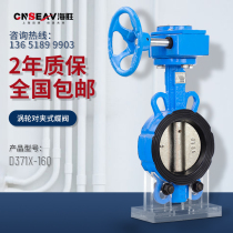 Turbine wafer butterfly valve D371X-16Q manual butterfly valve ductile DN50 65 80 100 125 150 200