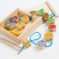 String Beads Children Toys Versatile Threading Through Beads Male Girl 1-2-3 Years Old Taught 0 Puzzle Force Infant Wood