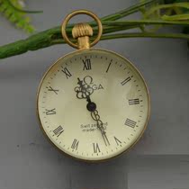 Antique miscellaneous collection craft gift pure copper crystal watch mechanical watch crystal retro pocket watch spherical watch medium number