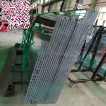 Custom tempered glass hollow laminated countertop coffee table Round frameless door Shower room Curved steel ultra-white plate installation