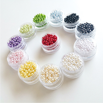 Customized submerged 4mm round colorful Baoqi urea imitation pearl embroidery handmade diy self-embroidered perforated loose beads super bright