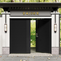 Outdoor wrought iron courtyard door stainless steel entry garden villa gate community Single Double open yard small iron door customization