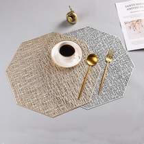 Pit mat insulation mat pvc table mat gold creative anti-scalding home non-slip mat Western mat kung fu tea set mat