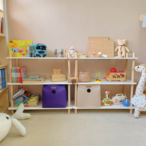 ins Hanfeng childrens room storage rack Nordic creative storage wooden Wood modern simple easy frame