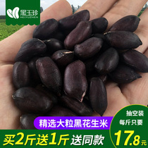 (Black Yuzhen-raw black skin Peanut 500g) natural drying and strict selection of new goods authentic Shandong farmhouse specialties