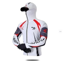  Fishing sunscreen three-piece new outdoor fishing suit ice silk breathable sunscreen quick-drying summer long-sleeved hooded fishing