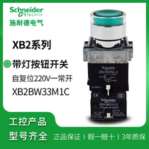 Schneider self-reset green illuminated button AC220V XB2BW33M1C=ZB2BW33C ZB2BWM31C
