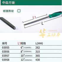 SATA Shida middle tooth square File 6 8 10 12 inch steel file shaping file 03955 03956 03958