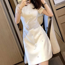 Fa-style retro waist display slim temperament Body Dress Child Xia Sublian Dress Design Feelings Small senior sense