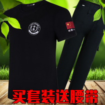 Security overalls Summer suit mens suit short-sleeved summer thin security suit uniform womens summer breathable security t-shirt