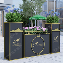 Sales Department outdoor wrought iron flower box Coffee Shop Restaurant flower stand partition fence flower bed combination can be customized logo
