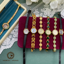 Vintage Overseas vintage antique jewelry Color treasure Rhinestone Pearl embossed mens and womens bracelets Bracelet watch gifts 1