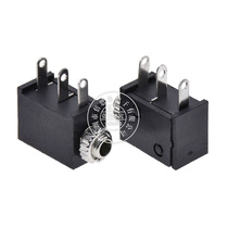 PJ-213M headphone socket 2 5MM power socket 2 5MM audio female seat 3 Pin with threaded screw