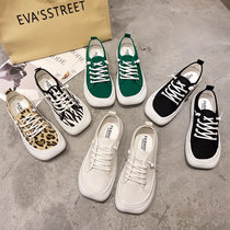 Big head canvas xie womens summer thin 2021 new niche casual single xie sports flat white xie