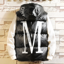 Bright vest vest mens winter trend thickened outer wear student vest jacket loose large size fashion vest
