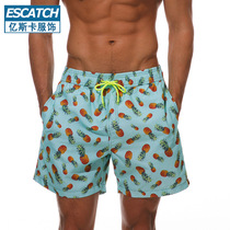 Cross-border ESCATCH summer new mens beach pants loose casual four-point beach pants