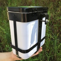 Large motorcycle bumper tool bucket multi-purpose storage box water cup holder lockable motorcycle guard Tool Box