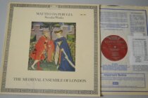Perugia Secular Works Medieval Ensemble of London vinyl LP