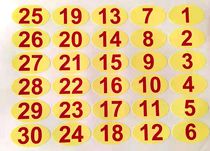 Spot Oval number label sticker sticker self-adhesive Digital sequential logo sticker can be designed to be customized trademark