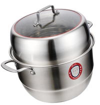 Lautus European steamer 304 stainless steel double layer thick household steamed buns Steamed buns Steamed vegetable stoves Universal