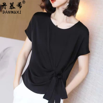 Dan Muxi top womens short-sleeved T-shirt big name 2021 summer womens waist beautiful small shirt