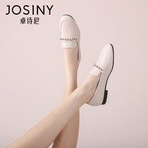 Zhuo Shini small leather shoes womens summer thin model 2021 New British style Le Fu shoes Womens Flat Spring and Autumn single shoes