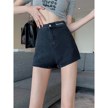 High waist stretch denim shorts womens summer new net red stretch slim slim European and American style wild a word hot pants