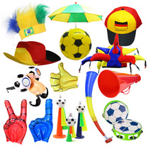 World Cup inflatable football fans funny glasses wig hat Horn Bar Party festival decoration props