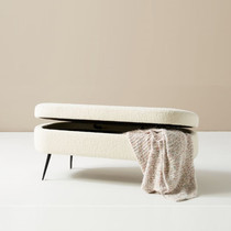 Spot light luxury sheepfold fleece shoes household Nordic storage sofa long shoe stool storage design ins homestay style