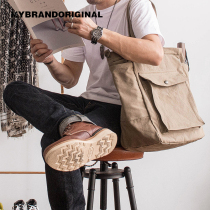 MYBRANDORIGINAL DAY ENSEMBLE ART SATCHEL CANVAS TOTE MENS SINGLE SHOULDER SLOPED SATCHEL HANDBAG B159