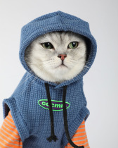 Dog and Cat winter two sets of small and medium-sized giant hooded sleeveless sweater kitten ying duan anti-hair loss air conditioning suit temperatures controller