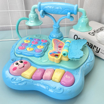 Baby childrens toys simulation landline phone phone male baby music multi-function puzzle early education 1 year old 2 little girl