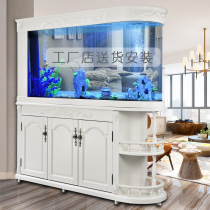 Fish tank living room large ultra-white glass high-end office household bottom filter screen aquarium smart new Dragon and Fish Tank