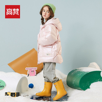 Girls down jacket 2021 new foreign-style childrens thick coat on the big childrens clothes Gao Fan Net Red childrens clothing