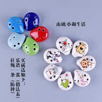 Beginner introduction Ocarina six-hole alto C-tone trumpet Porcelain flute childrens pendant scenic hot sale 6 Kongxun school teaching