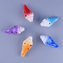 Beginner six-hole Ocarina midrange C- tone cartoon conch childrens pendants students self-taught musical instruments 6-hole porcelain flute