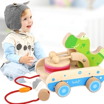 Baby walker baby dragging toys childrens pull rope snail pull line pulling toddlers pulling and walking push music