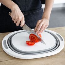 2-in-1 Multifunctional foldable wash basin Sink Fruit cutting board Travel portable car wash basin
