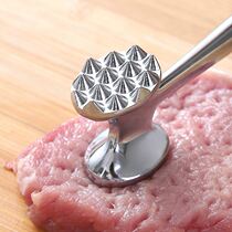 Kitchen meat hammer steak hammer steak hammer stainless steel tendon breaker tender meat double-sided pork loose meat hammer household