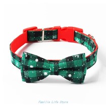 Pet dog and collars Christmas snow red bowknot collar sm