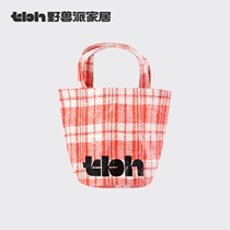 tbh wild beast sent home woven bag small number shopping bag waterproof lunch box lunchbox bag hand small bag
