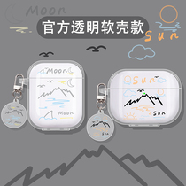 airpodspro Protective case airpods earphone case Apple airpods2 wireless Bluetooth earphone case 3 generation transparent 1 niche second generation ipod silicone soft case air